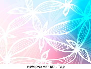 Light Blue, Red vector natural abstract background. An elegant bright illustration with lines in Natural style. Hand painted design for web, wrapping, wallpaper.