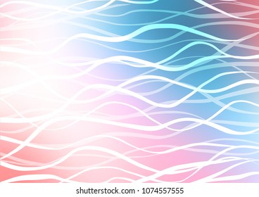 Light Blue, Red vector natural abstract pattern. Doodles on blurred abstract background with gradient. A completely new design for your business.