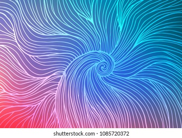 Light Blue, Red vector natural elegant pattern. Glitter abstract illustration with doodles and Zen tangles. The best blurred design for your business.
