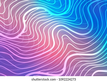 Light Blue, Red vector natural abstract texture. A vague abstract illustration with doodles in Indian style. A completely new template for your business design.
