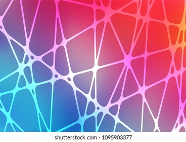 Light Blue, Red vector natural abstract template. A vague abstract illustration with doodles in Indian style. Hand painted design for web, leaflet, textile.