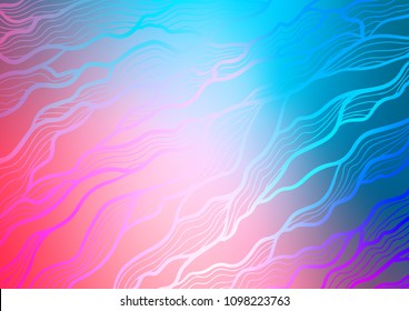 Light Blue, Red vector natural abstract pattern. Glitter abstract illustration with doodles and Zen tangles. The best blurred design for your business.