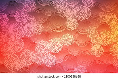 Light Blue, Red vector natural abstract pattern. A completely new color illustration in doodle style with flowers. The completely new template can be used for your brand book.