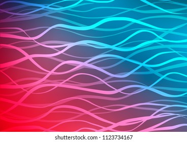 Light Blue, Red vector natural elegant template. Blurred decorative design in Indian style with Zen tangles. Hand painted design for web, wrapping, wallpaper.