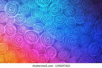 Light Blue, Red vector natural abstract background. A completely new color illustration in doodle style with roses. Hand painted design for web, leaflet, textile.