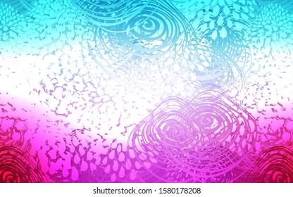 Light Blue, Red vector natural abstract template. Shining colored illustration with flowers in doodle style. Brand-new style for your business design.