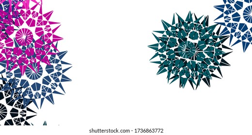 Light Blue, Red vector natural layout with flowers. Simple colored illustration with abstarct flowers. Best design for your business.