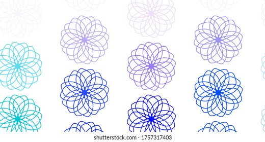 Light blue, red vector natural layout with flowers. Modern design with gradient Flowers on abstract background. Pattern for website designs.