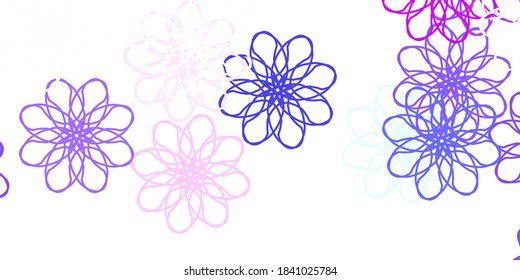 Azul claro, rojo vector fondo natural con flores. Diseño moderno con flores de gradiente sobre fondo abstracto. Diseño inteligente para envolturas, fondos de pantalla.