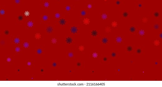 Light Blue, Red vector natural artwork with flowers. Simple design with flowers on abstarct background. Brand new business design.