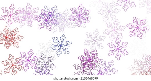 Light blue, red vector natural backdrop with flowers. Simple colored illustration with abstarct flowers. Smart design for wrapping, wallpapers.