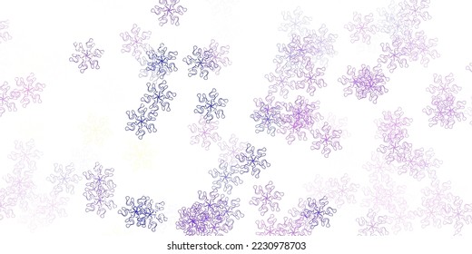 Light blue, red vector natural backdrop with flowers. Modern design with gradient Flowers on abstract background. Smart design for wrapping, wallpapers.