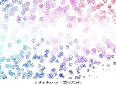 Light Blue, Red vector natural artwork with leaves. Shining colored illustration with leaves in doodle style. Hand painted design for web, wrapping.