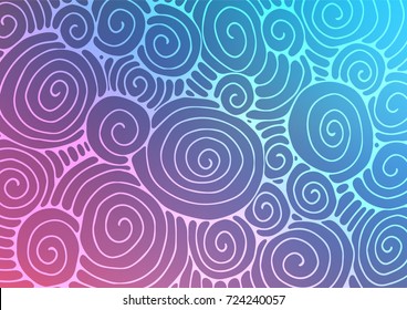 Light Blue, Red vector natural abstract pattern. Ethnic elegant natural pattern with gradient. The elegant pattern can be used as a part of a brand book.