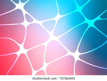 Light Blue, Red vector natural abstract template. Shining colored illustration with doodles in Zen tangle style. The textured pattern can be used for website.