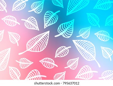 Light Blue, Red vector natural abstract template. Shining colored illustration with doodles in Zen tangle style. A completely new design for your business.