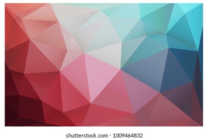 Light Blue, Red vector Pattern.  triangular template. Geometric sample. Repeating routine with triangle shapes. New texture for your design. Pattern can be used for background.