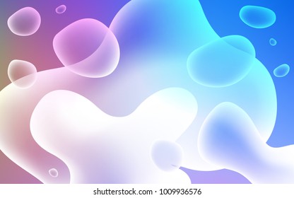 Light Blue, Red vector pattern with bubble shapes. Geometric illustration in memphis style with gradient.  The best blurred design for your business.