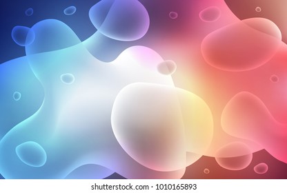 Light Blue, Red vector pattern with curved circles. A vague circumflex abstract illustration with gradient. Memphis design for your web site.