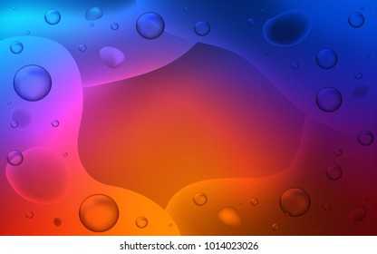 Light Blue, Red vector pattern with lava shapes. Shining illustration, which consist of blurred lines, circles. A completely new memphis design for your business.