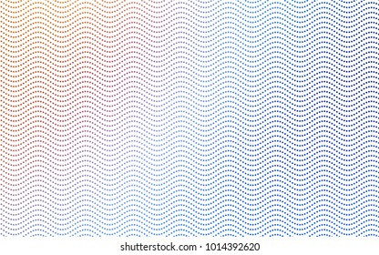 Light Blue, Red vector red pattern of geometric circles, shapes. Colorful mosaic banner. Geometric background with colored disks.