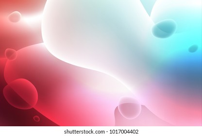 Light Blue, Red vector pattern with bent ribbons. Blurred geometric sample with gradient bubbles.  A new texture for your  ad, booklets, leaflets.