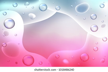 Light Blue, Red vector pattern with lava shapes. Shining illustration, which consist of blurred lines, circles. Pattern for your business design.