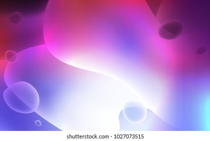 Light Blue, Red vector pattern with curved circles. Glitter abstract illustration with wry lines. The best blurred design for your business.