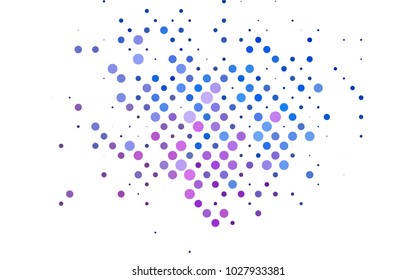 Light Blue, Red vector red pattern of geometric circles, shapes. Colorful mosaic banner. Geometric background with colored disks.