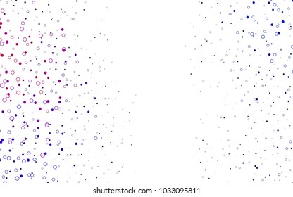 Light Blue, Red vector  pattern with spheres. Illustration with set of shining colorful abstract circles. Completely new template for your brand book.