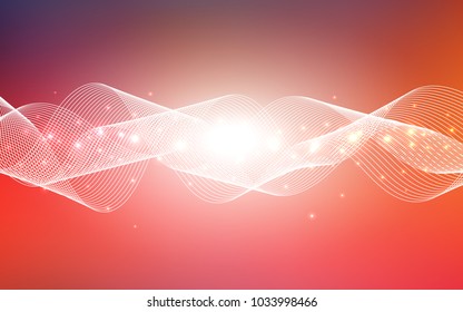 Light Blue, Red vector pattern with christmas ribbons. Modern geometrical abstract illustration with carnival ribbons. The pattern can be used for carnival, festival leaflets.