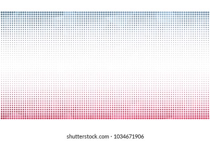 Light Blue, Red vector pattern of geometric circle shapes. Colorful mosaic banner. Geometric background with colored disks.
