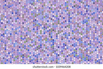Light Blue, Red vector pattern with colored spheres. Geometric sample of repeating circles on white background in halftone style.
