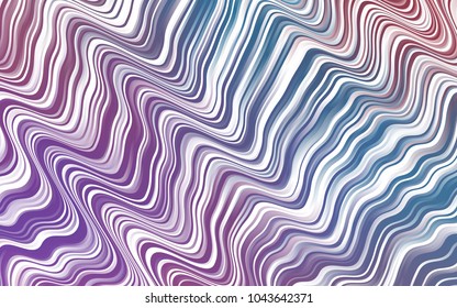 Light Blue, Red vector pattern with curved circles. A vague circumflex abstract illustration with gradient. The elegant pattern for brand book.