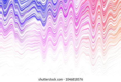 Light Blue, Red vector pattern with curved circles. Blurred geometric sample with gradient bubbles.  A completely new template for your business design.