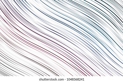 Light Blue, Red vector pattern with lines, ovals. Colorful illustration in abstract marble style with gradient. New composition for your brand book.