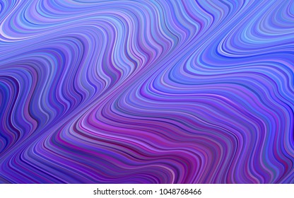 Light Blue, Red vector pattern with bent lines. Colorful illustration in abstract marble style with gradient. A completely new template for your business design.