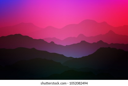 Light Blue, Red vector pattern with bent ribbons. A completely new color illustration in mountain style. The best blurred design for your business.