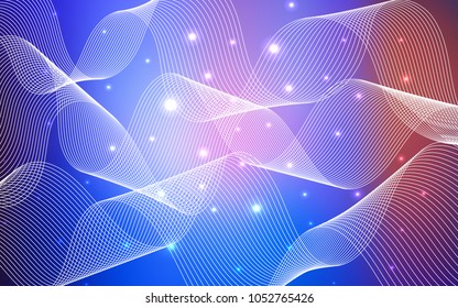 Light Blue, Red vector pattern with christmas ribbons. Confetti on blurred abstract background with colorful gradient. The template can be used as a background for postcards.