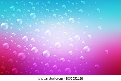 Light Blue, Red vector pattern with spheres. Blurred bubbles on abstract background with colorful gradient. The pattern can be used for ads, leaflets of liquid.