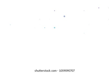 Light Blue, Red vector pattern with colored spheres. Geometric sample of repeating circles on white background in halftone style.