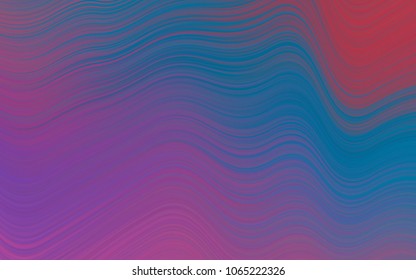 Light Blue, Red vector pattern with lines, ovals. Shining crooked illustration in marble style. The elegant pattern for brand book.