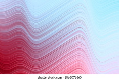 Light Blue, Red vector pattern with lines, ovals. A sample with blurred bubble shapes. Brand-new design for your ads, poster, banner.