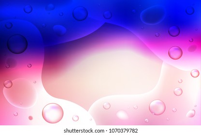 Light Blue, Red vector pattern with bubble shapes. Shining crooked illustration in memphis style. A completely new memphis design for your business.