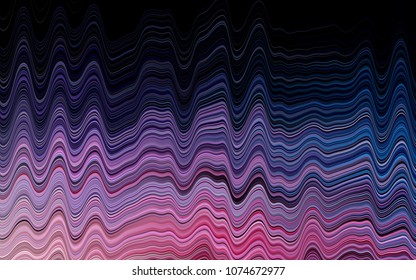 Light Blue, Red vector pattern with curved circles. Modern gradient abstract illustration with bandy lines. The best blurred design for your business.