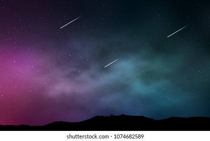Light Blue, Red vector pattern with night sky stars. Modern abstract illustration with Big Dipper stars. Smart design for your business advert.