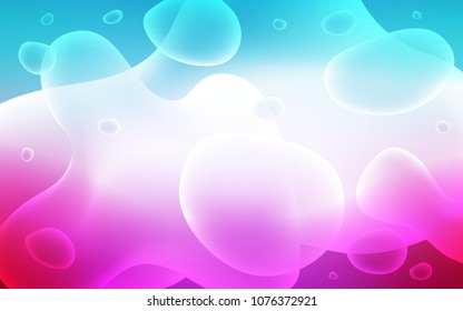 Light Blue, Red vector pattern with liquid shapes. Brand-new colored illustration in memphis style with gradient. The template for cell phone backgrounds.