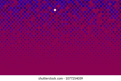 Light Blue, Red vector red pattern of geometric circles, shapes. Colorful mosaic banner. Geometric background with colored disks.