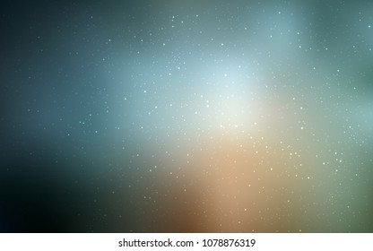 Light Blue, Red vector pattern with night sky stars. Glitter abstract illustration with colorful cosmic stars. Best design for your ad, poster, banner.