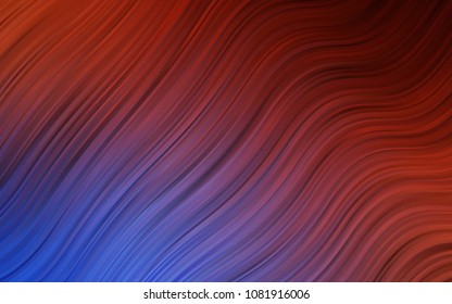 Light Blue, Red vector pattern with bent ribbons. Creative illustration in halftone marble style with gradient. Marble style for your business design.